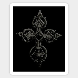 Celtic Silver Cross Sticker